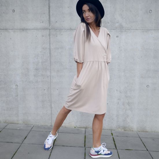 Šaty Limpio camel - Tencel