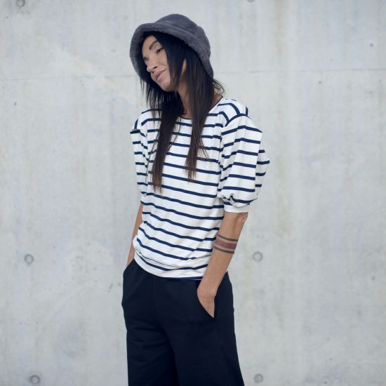 Top Trueno- bamboo -strip wht