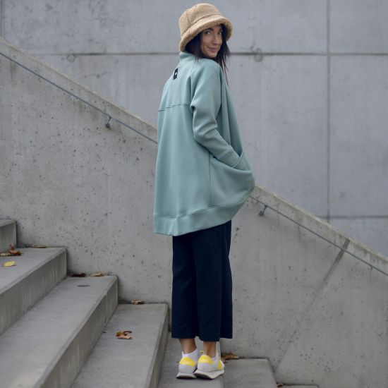 Raglet cardigan mint