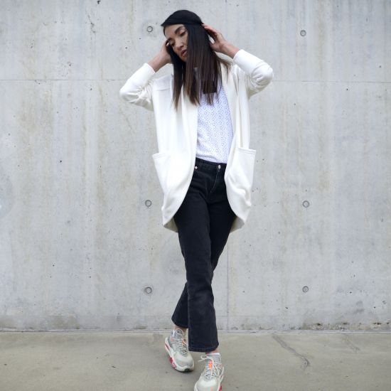 Raglet Cardigan- créme