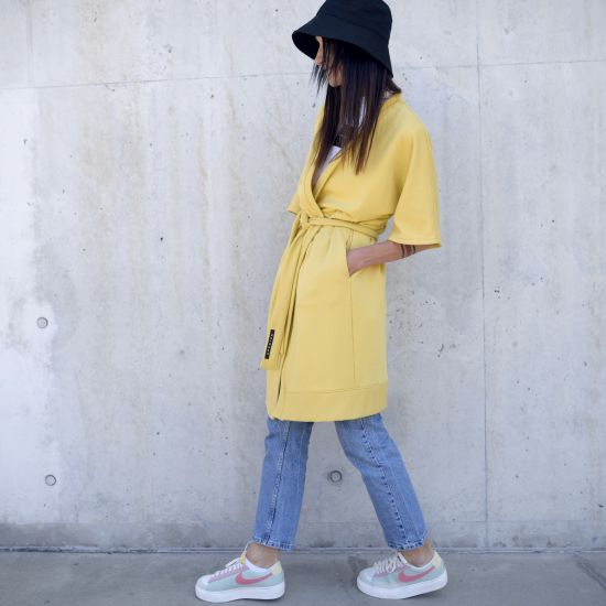 Kimono dress- jersey-dirty lemon