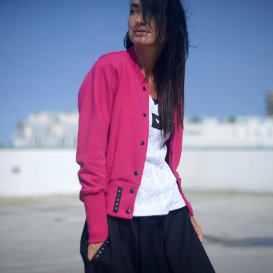 Bomber - jersey- magenta