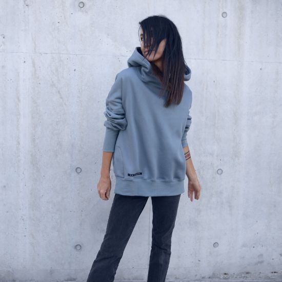 Mikina Porfavor- misty blue