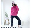 Mikina Fluffy - warm- malina