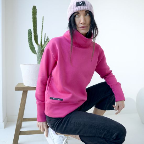 Mikina Fluffy - warm- malina rezervace