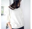 Mikina-ARLO- knitted sweater- white cream