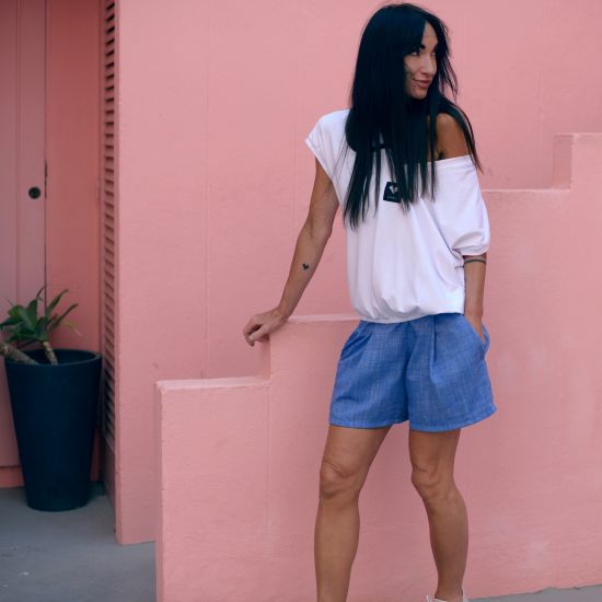 Triko DESEO short white