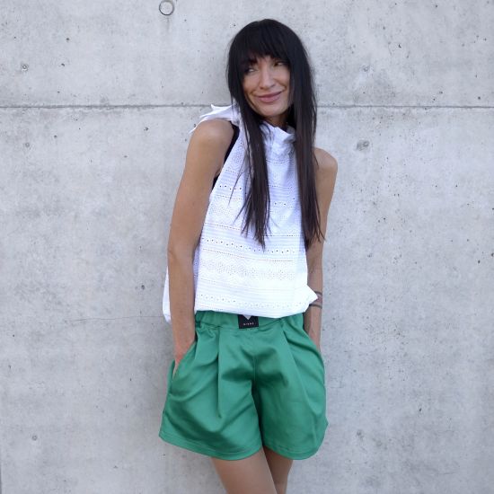 Portero SHORTS- JEANS green