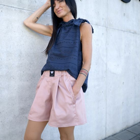 Portero SHORTS- JEANS ruzova