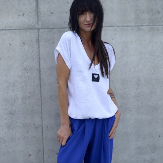 Triko DESEO- muselin- WHT