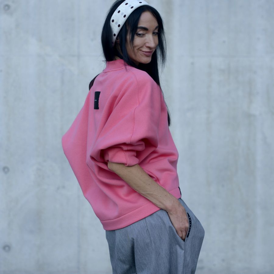Mikina PERDONA- pink losos