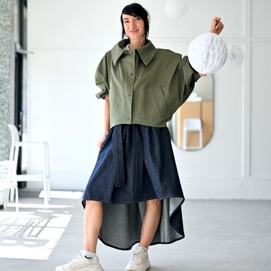 Bunda OLVIDA- jeans - KHAKI